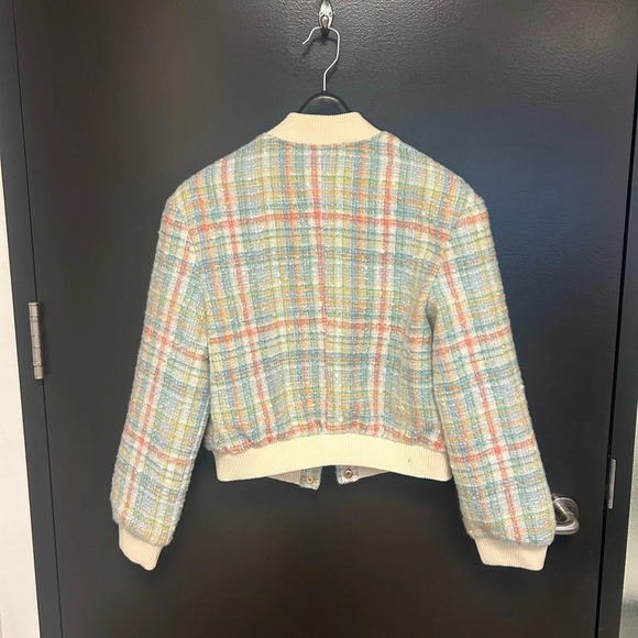 English Factory (Anthropologie) tweed cotton bomber excellent condition size XS - Picture 7 of 7
